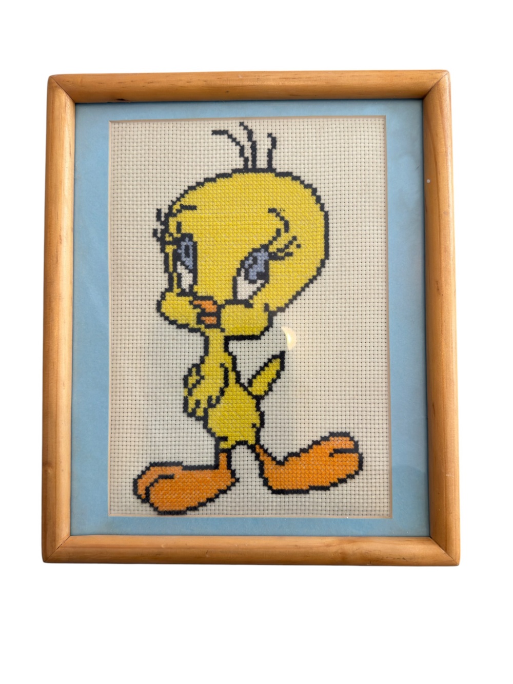 Tweety Bird Needke Point Vintage Decor- Yellow & Orange